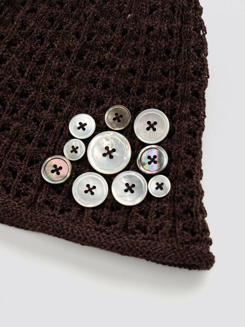 Button Knit Beanie_Black