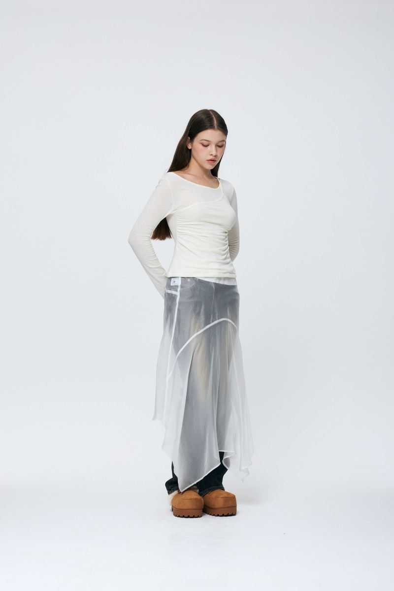 MUREN SHIRRING TOP / IVORY