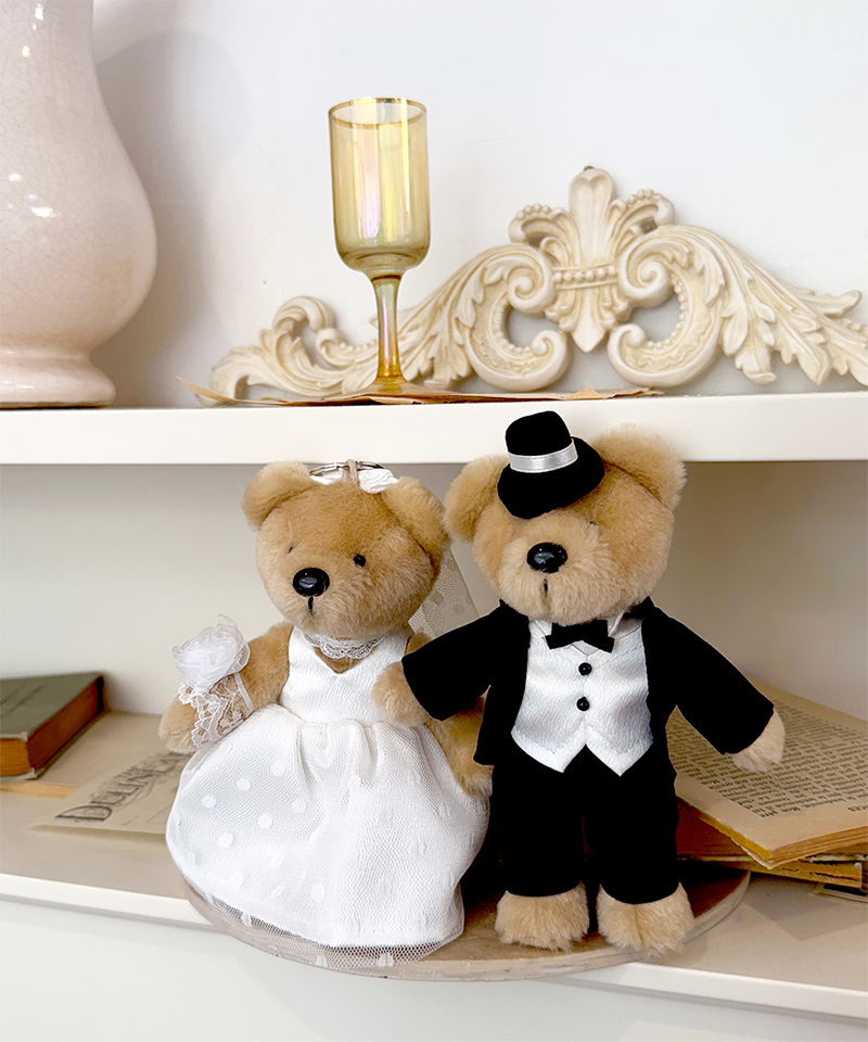 Wedding Couple Keyring Set [BROWN]