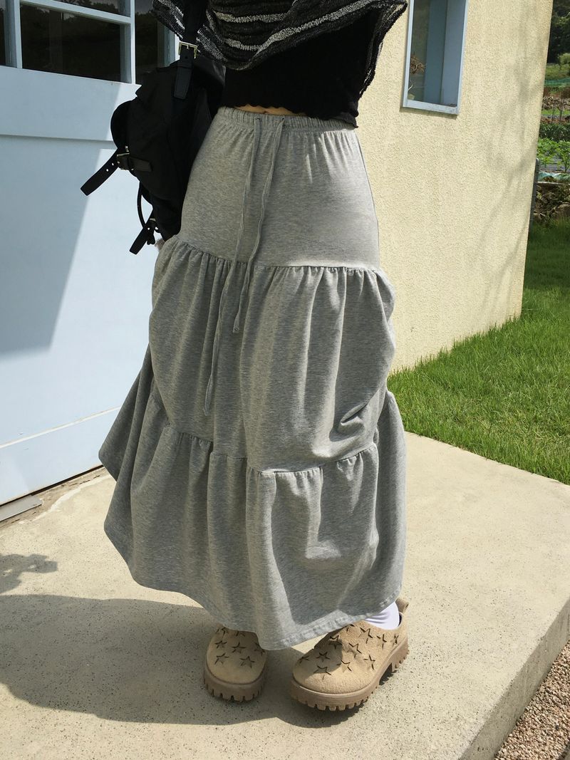 RITCORE（リットコア）の「Shuming Unbal Shirring Banding Long Skirt (2c)  （Skirts）」