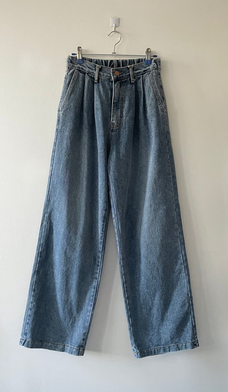 Vintage brush wide pants