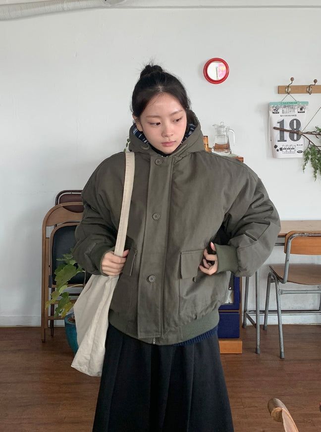 BAON（バオン）の「[unisex] Bittori Button Hood Wellon Padding Jumper（Jackets/Outerwear）」