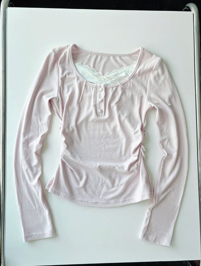 Ribbon shirring layered top
