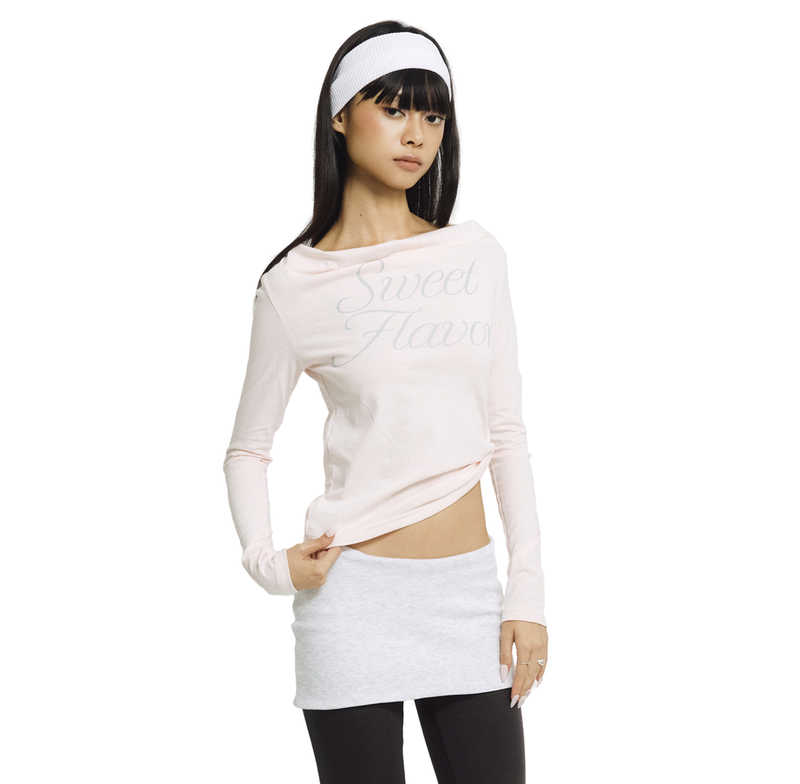 SWEET FLAVOR DRAPED TEE [3 COLORS]