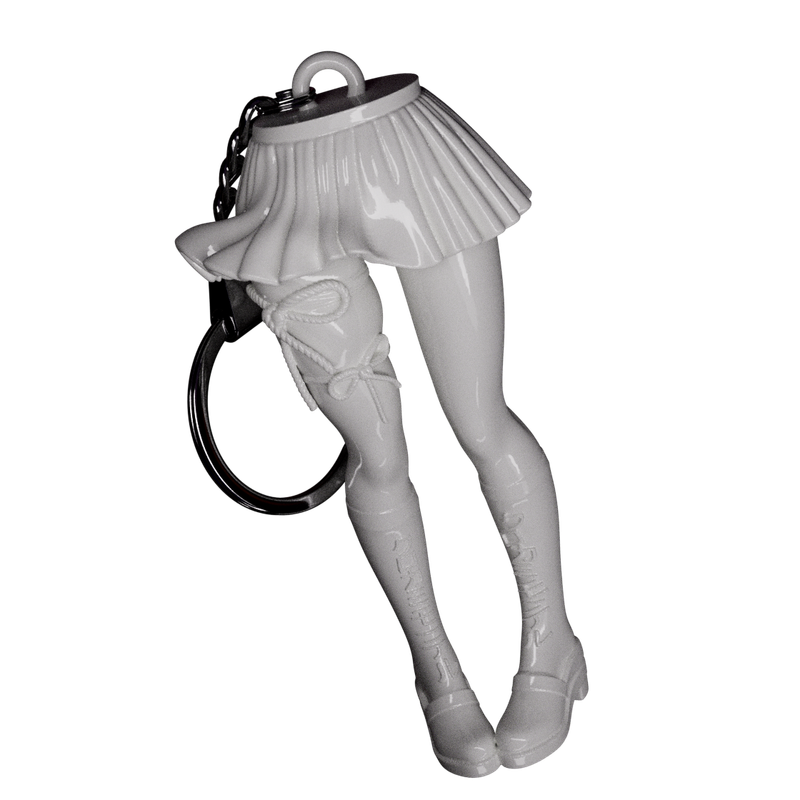 Leg Keychain - White