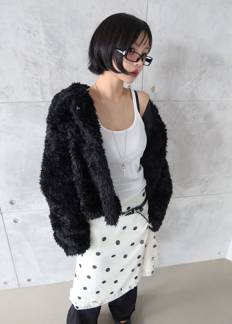 Shoko soft collar fur jacket