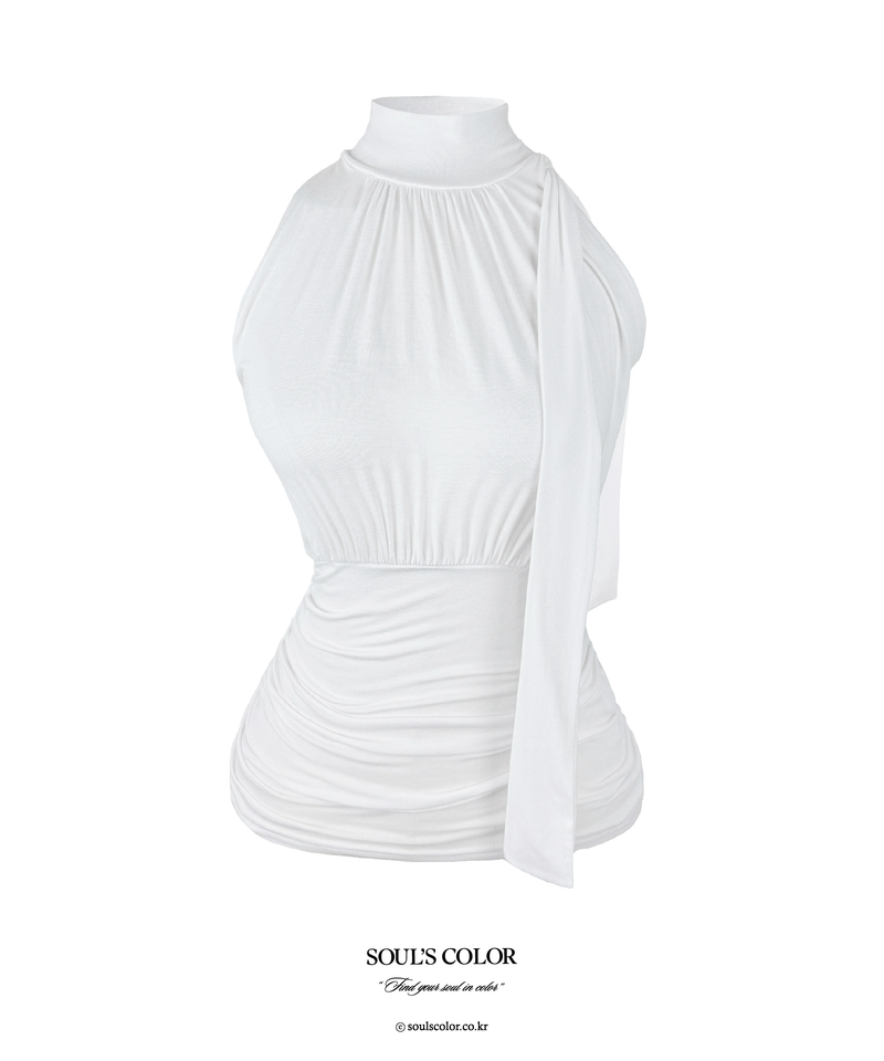 Draped Tie Halter Top (3color)