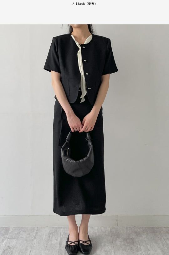 Lara Tweed Short Sleeve Jacket