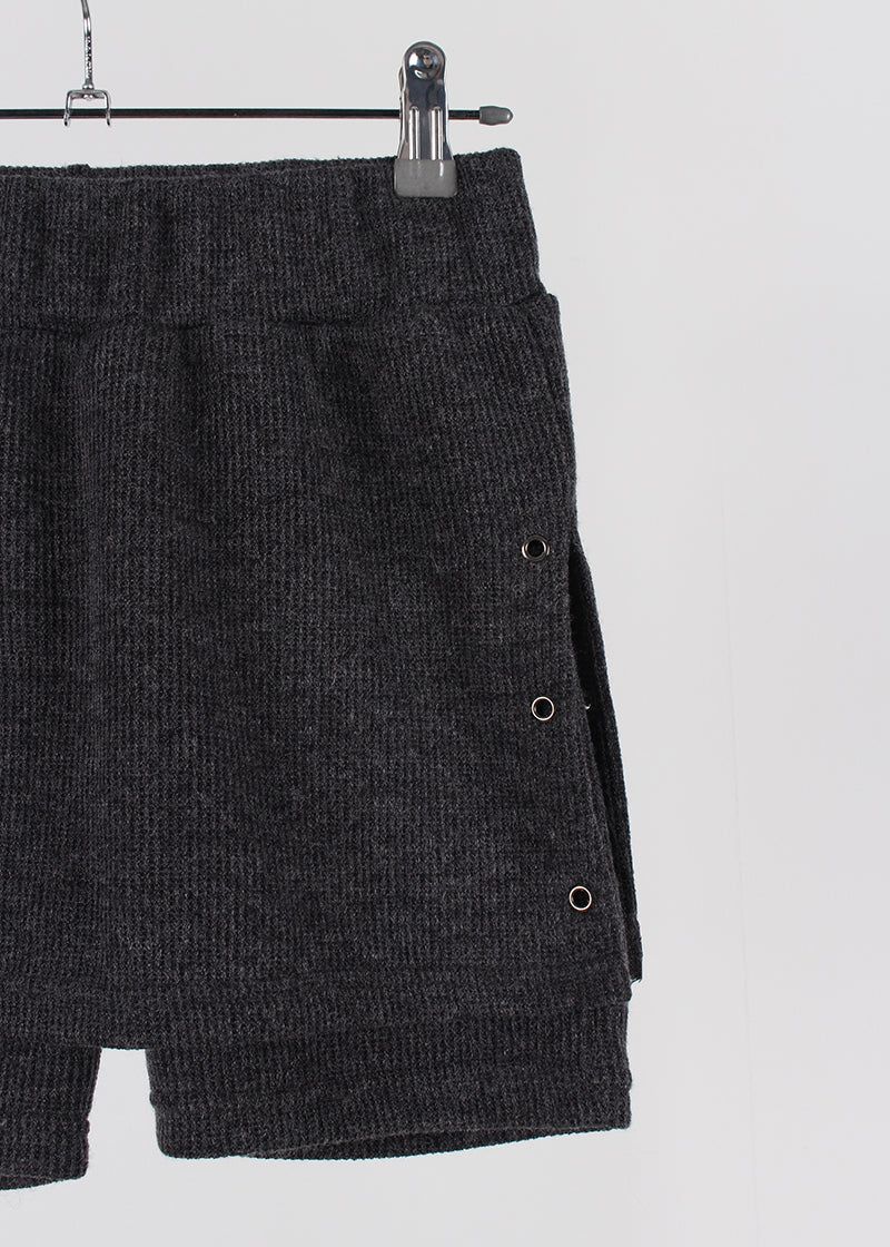 KNIT EYELET SKIRT SHORTS