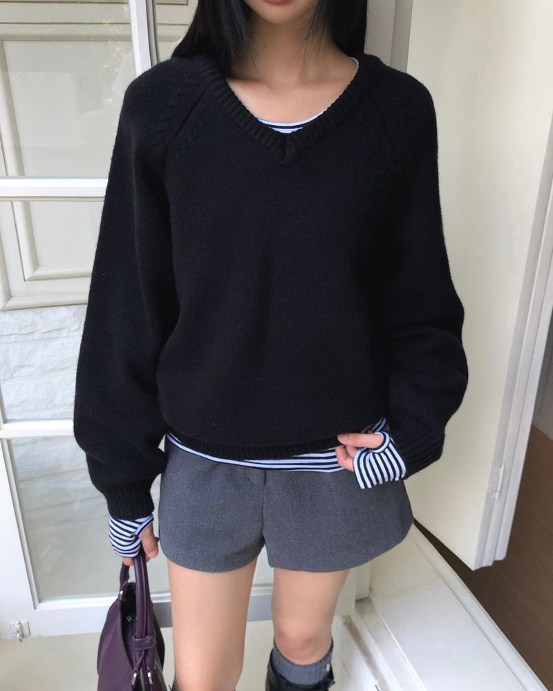 [ORIGINAL] Derr V-Neck Loose-Fit Knit