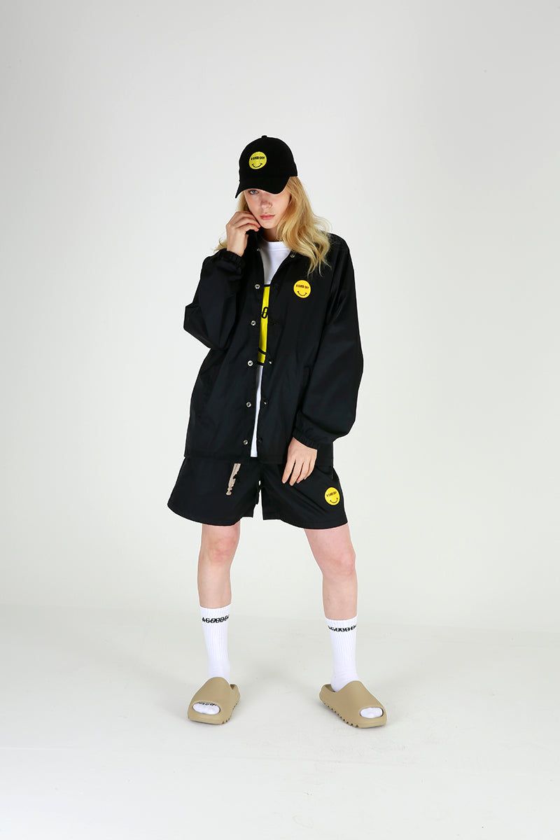 SMILE HALF PANTS (BLACK)