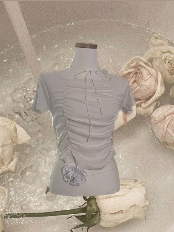 onthenextpage（オンザネクストページ）の「Shirring strap T-shirt（Tops）」