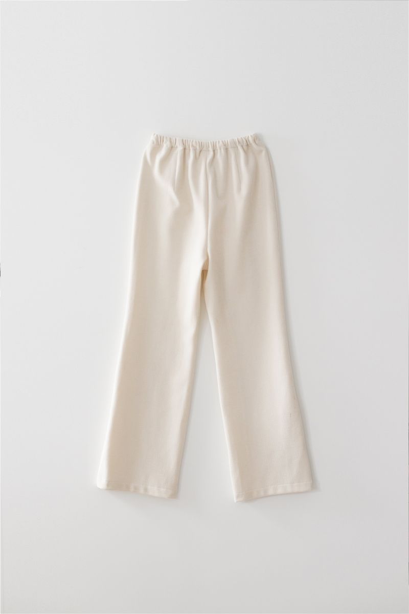 Corduroy boots cut pants (Ivory)