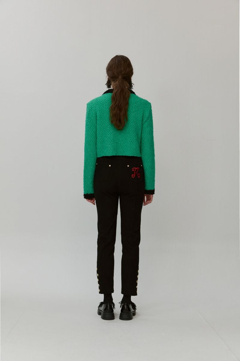 Tweed knit jacket
