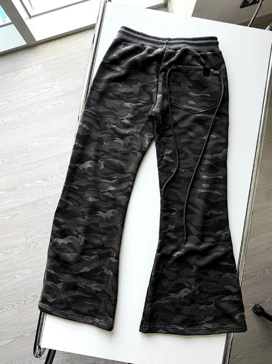 Camo Long Slim Flare Pants
