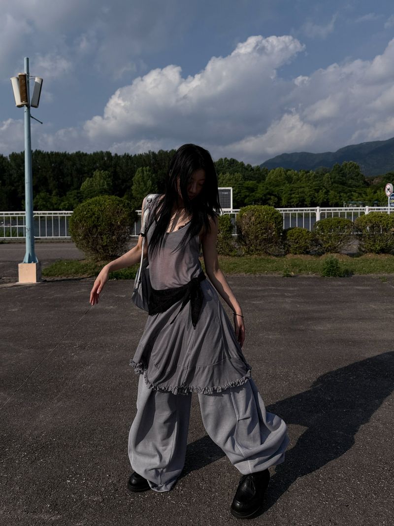  PLEATED FRILL ONEPIECE