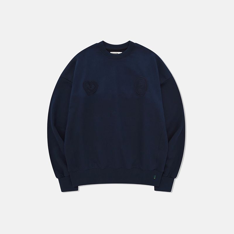 karactor（カラクター）の「Open back sweat shirt / Navy（Tops）」