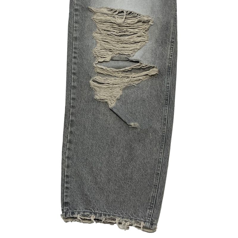 Grey damage wide pants