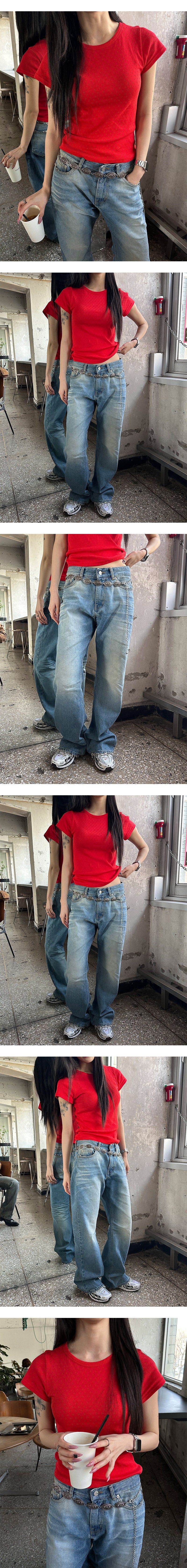 [UNISEX] VINTAGE DAMAGE DENIM PANTS