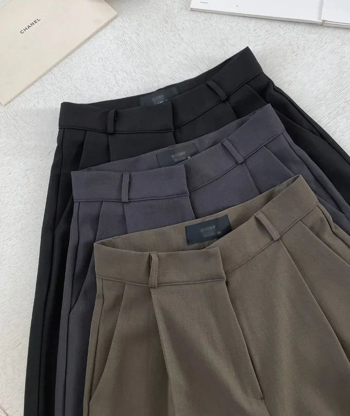 Ask Pintuck Wide Slacks