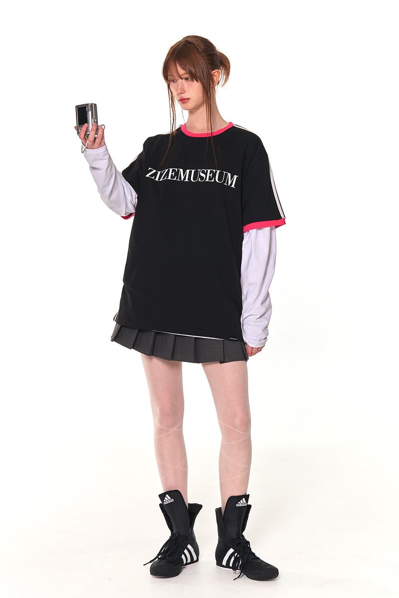 COLORS LINE LINGER LINE T-SHIRTS (BLACK)