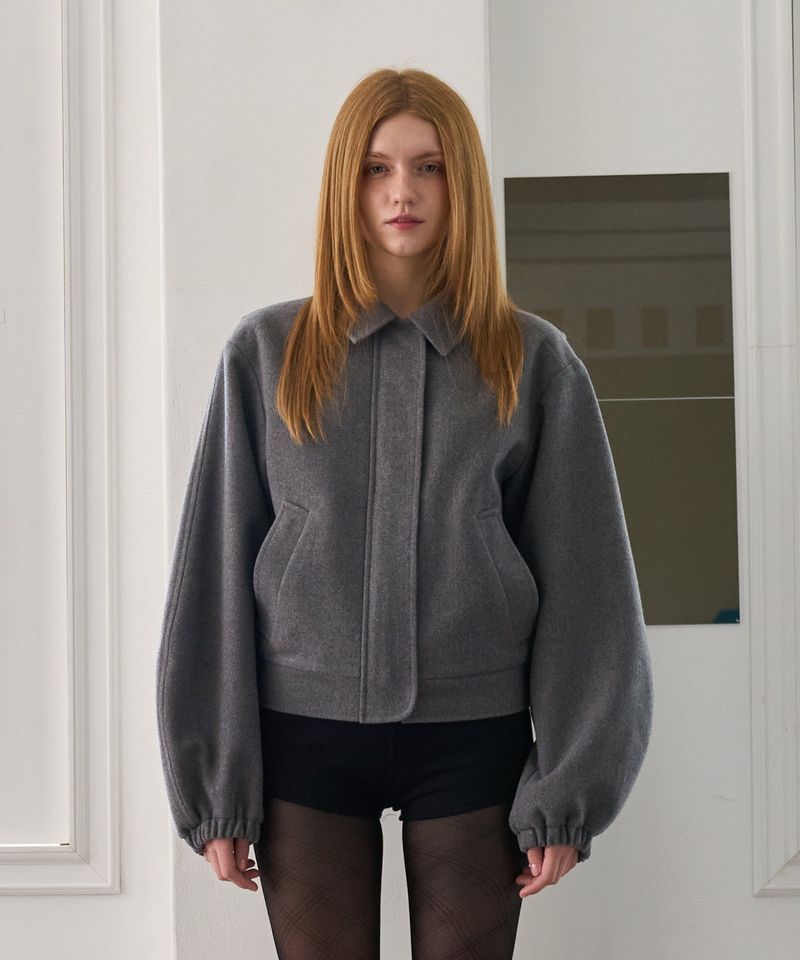 MADPINK（マッドピンク）の「TWO WAY ZIP-UP CROP BLOUSON GRAY（Jackets/Outerwear）」
