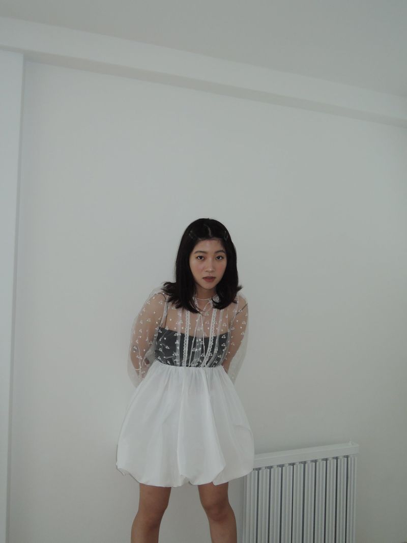 CLOUD TULLE DRESS _WHITE