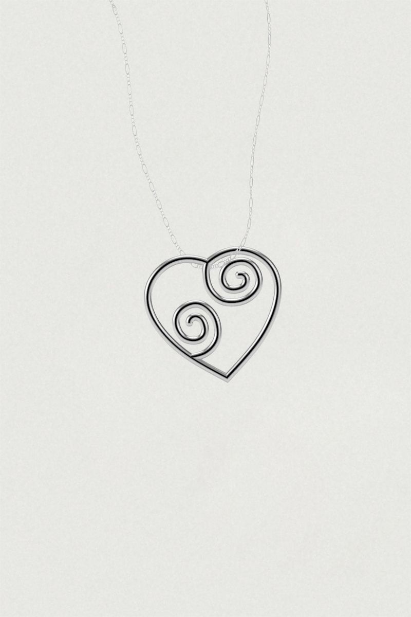 [925SILVER] MOOD LOOP HEART NECKLACE
