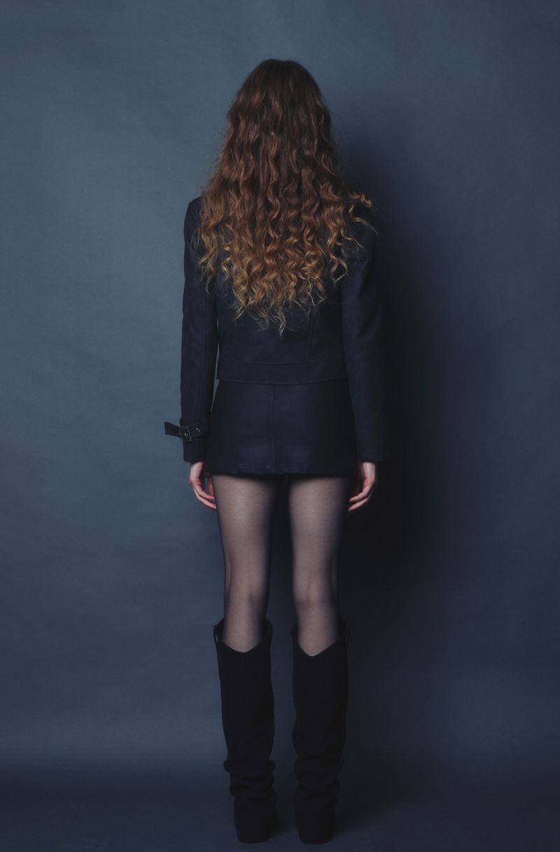 [MADE] Sober leather skirt - black