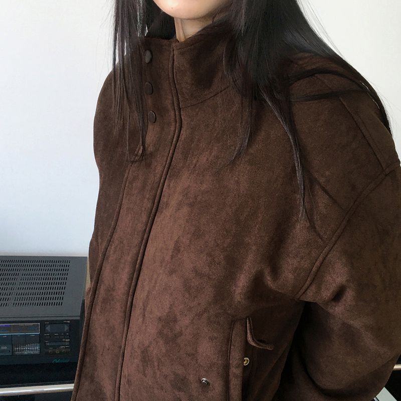 Peff suede quilted jumper