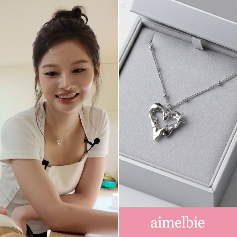 aimelbie（アイメルビー）の「[NMIXX Sullyoon Necklace] メルティングハートカラーボーンネックレス（アクセサリー）」