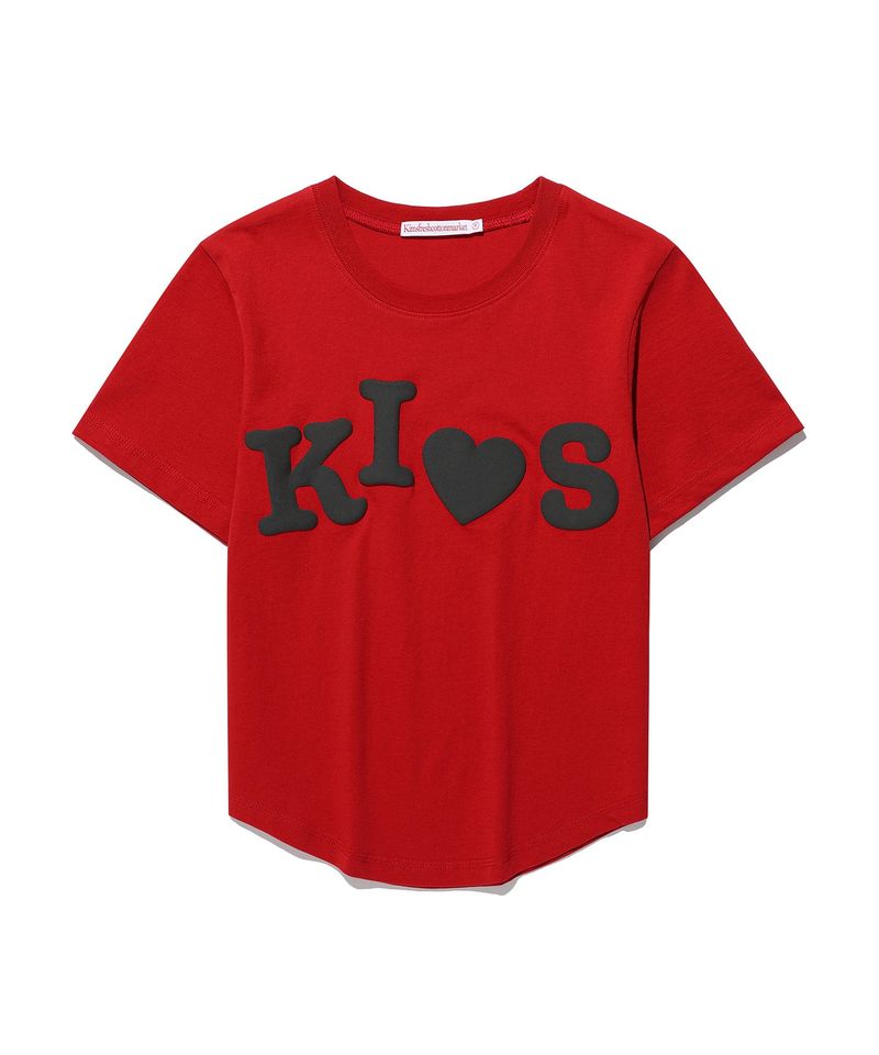 Kims Fresh Cotton Market(キムス フレッシュ コットン マーケット)の「バンピーキスロゴT Red(トップス)」