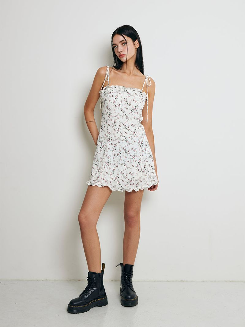 Frill mini dress (flower)
