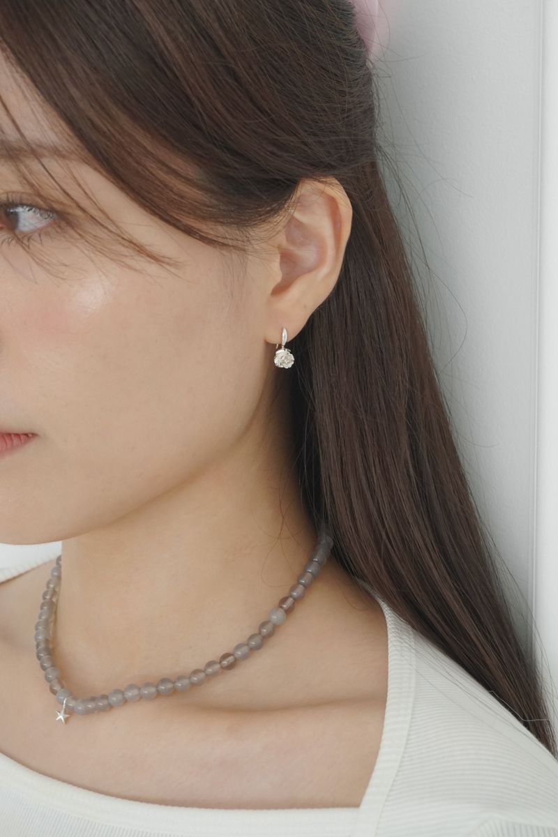 [MADE]HEART FLOWER EARRING (unbalance 2ps)