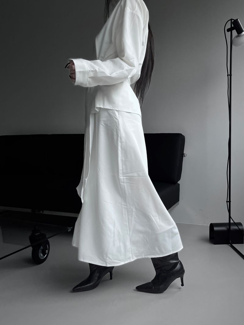 twin sheer belted set-up (4color)