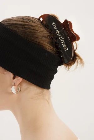 threetimes（スリータイムズ）の「Bijou ribbon hair claw（Hair Accessories）」