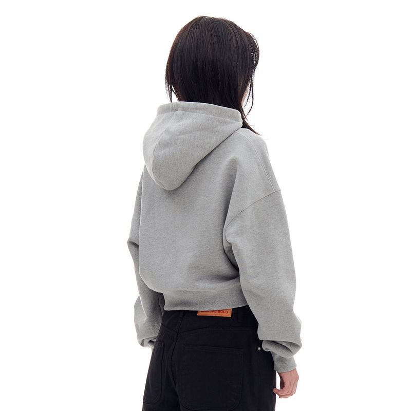 939 LOGO CROP HOOD (GRAY)