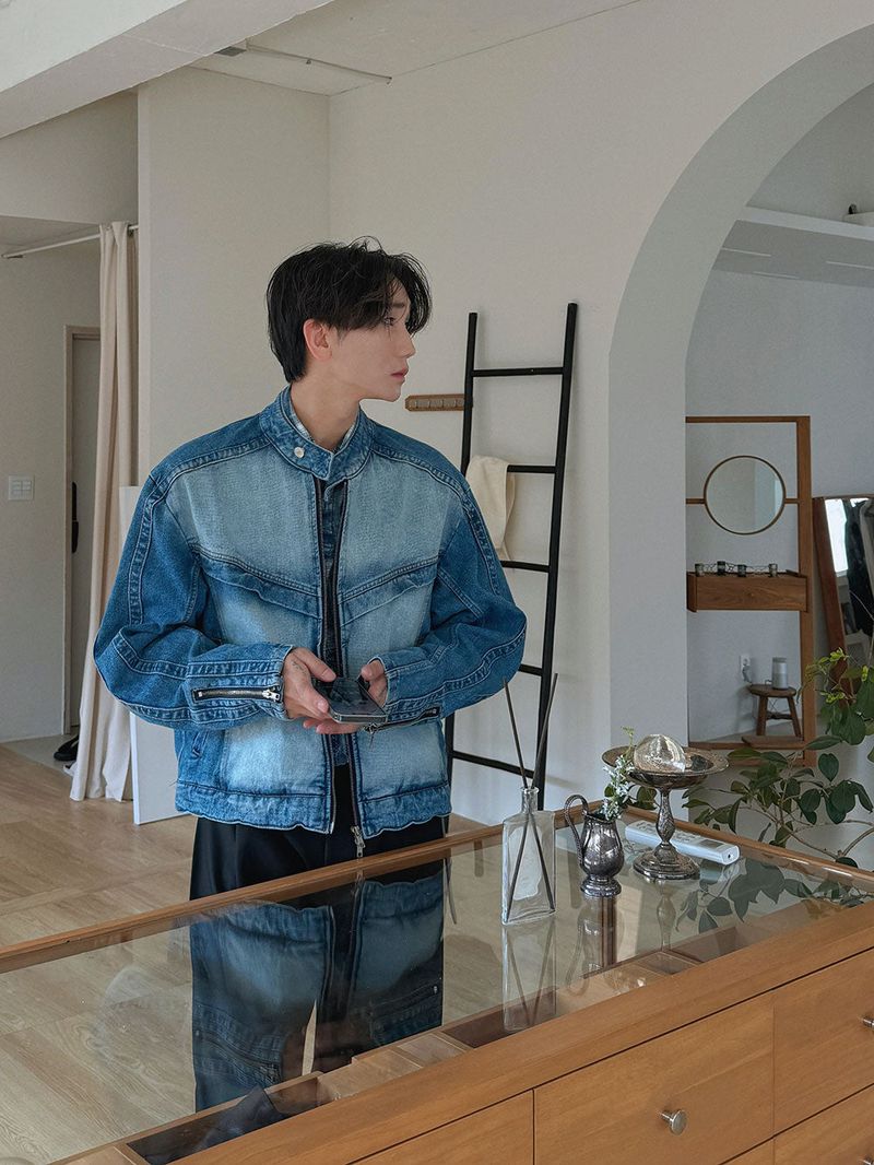 ASCLO（エジュクロ）の「ASCLO Reiwa Biker Denim Jacket（Jackets/Outerwear）」