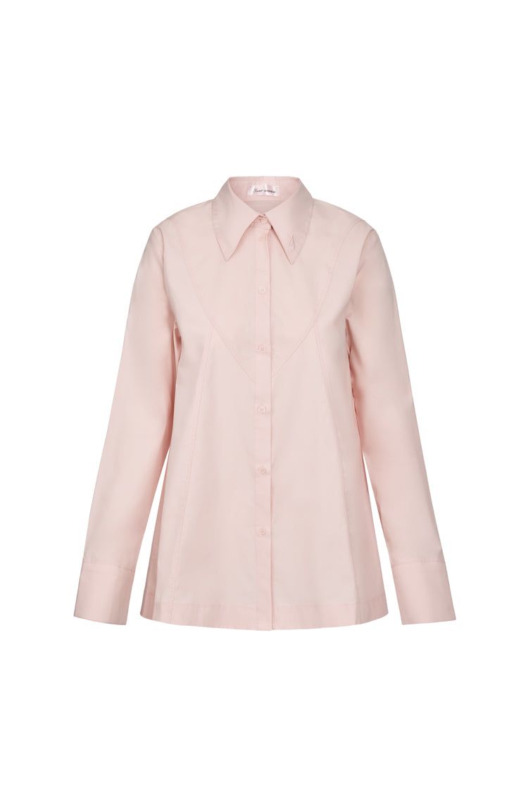 Classic flare-lined shirt (PINK)