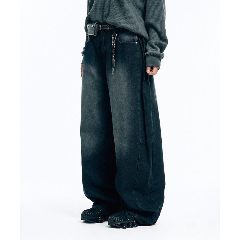 EASY NO EASY（イージーノーイージー）の「Side Pintuck Wide Denim Pants - Black（Pants）」