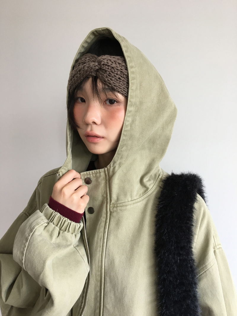 Morrow washed hooded field jacket (2color)