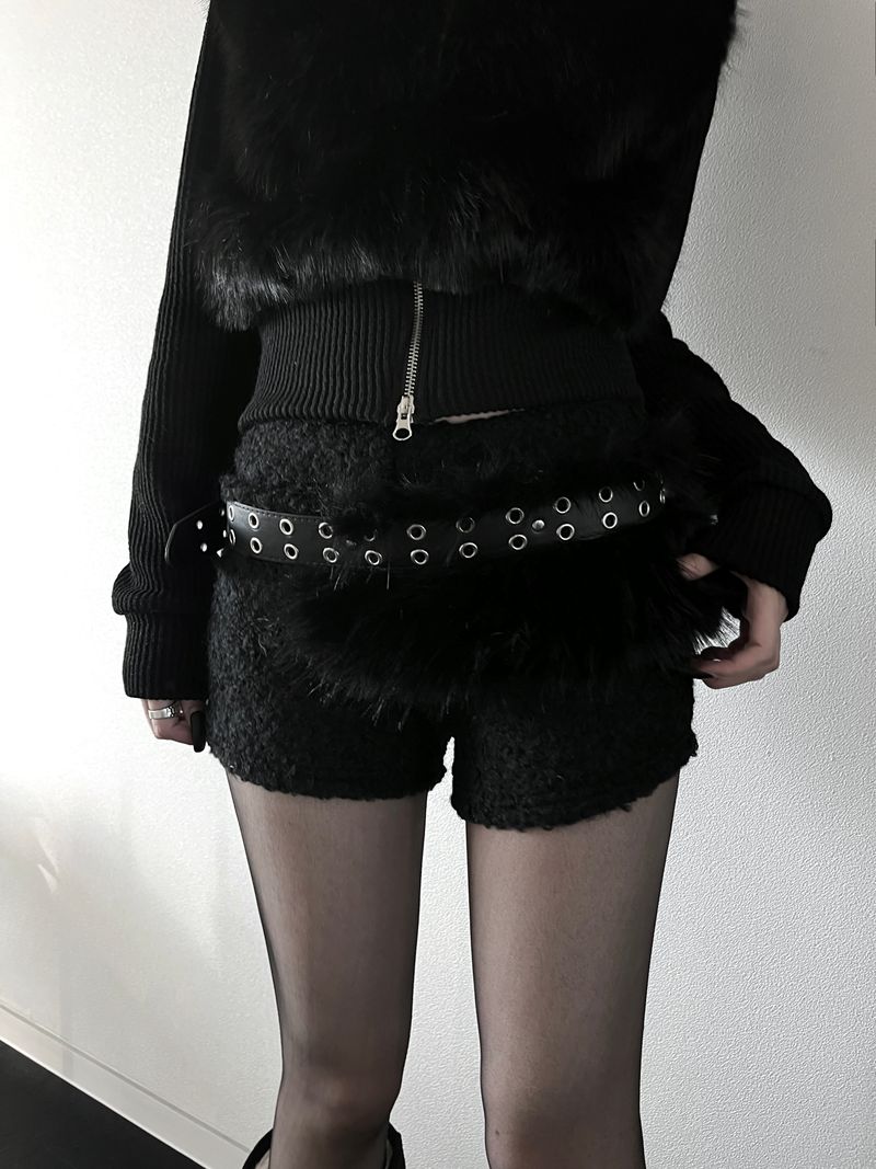 mohair micro short pants (2color)