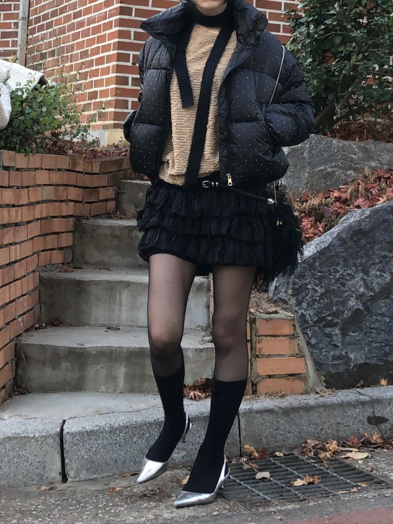 Dot Cubic Puffer Jacket