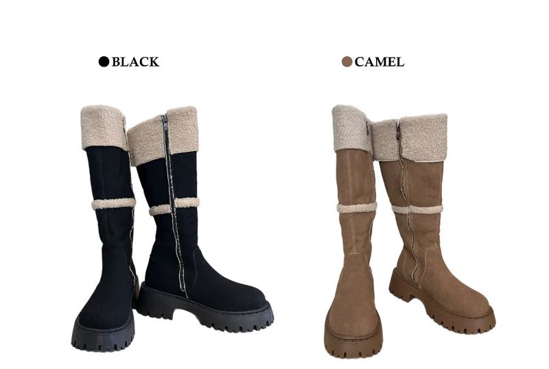 Muffin Roll Suede Dumble Ugg Long Boots (2 colors)