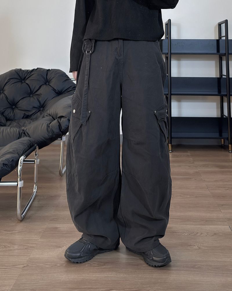 Rawden strap wide cargo pants