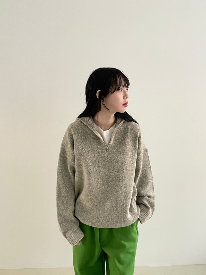 Arendal half zip-up knit