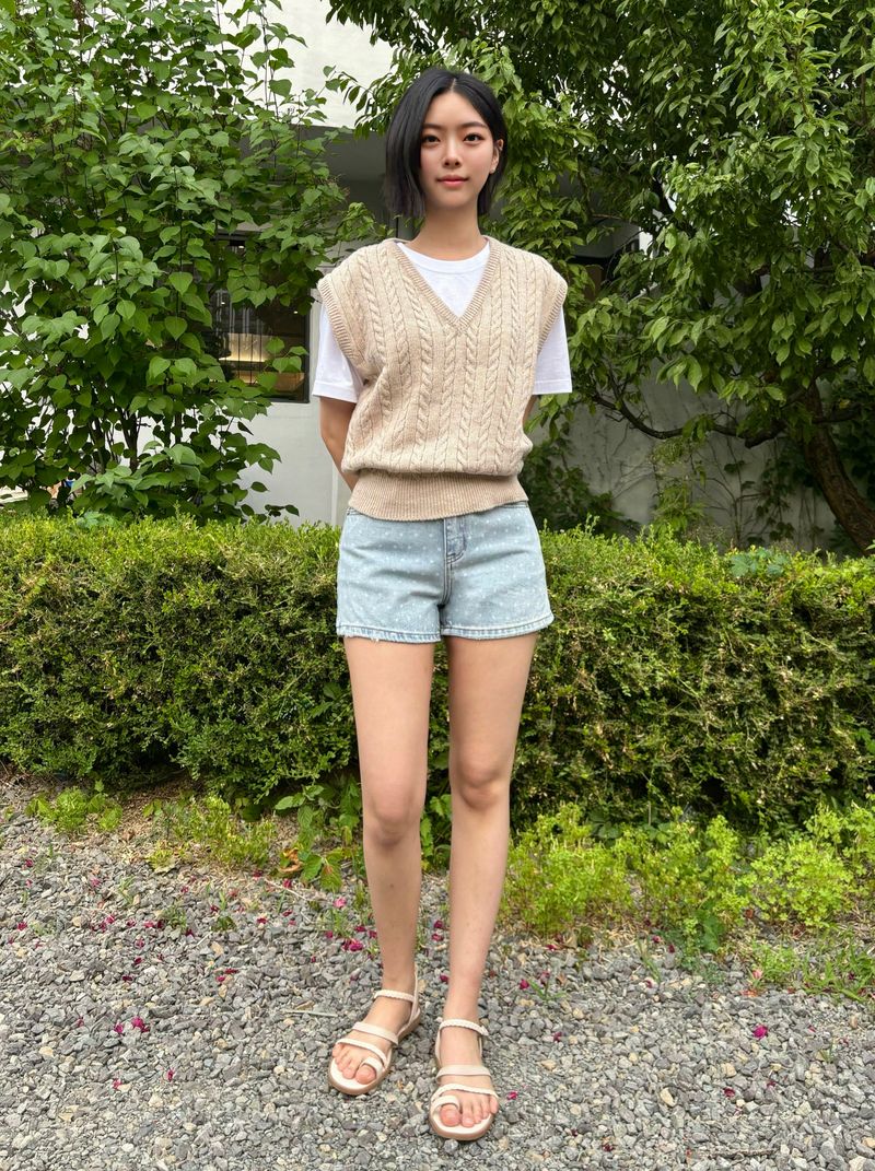 LIGHT BLUE DOT DENIM PANTS 21101