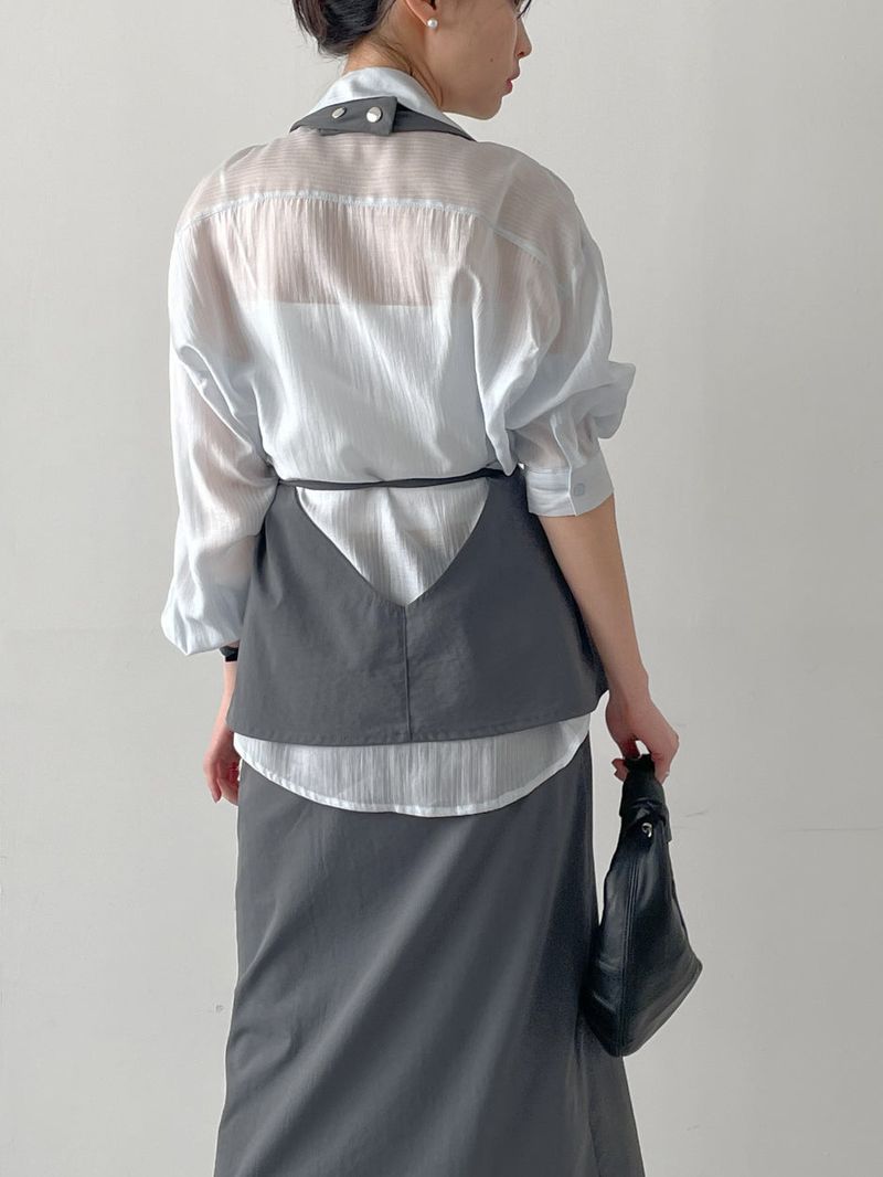 [Set-up Available] Catch Slit Banding Long Skirt