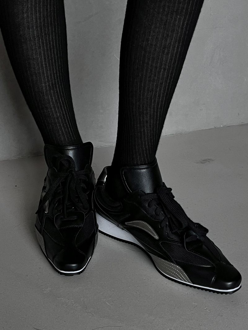 steel-edge stiletto sneaker (2color)