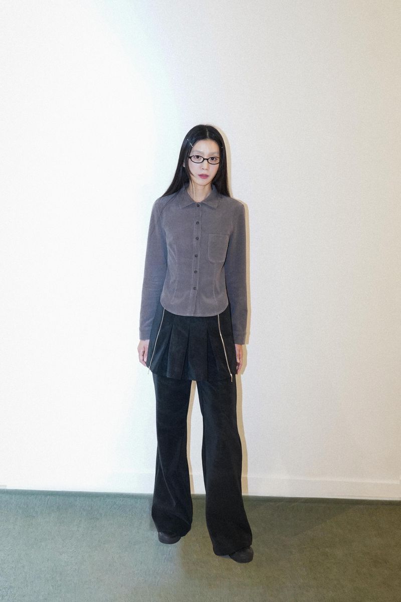ZIPPER DETAIL SKIRT PANTS